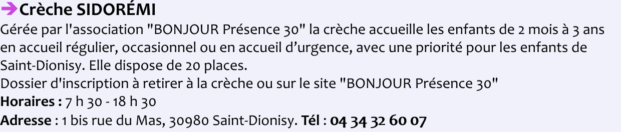 èCrèche SIDORÉMI