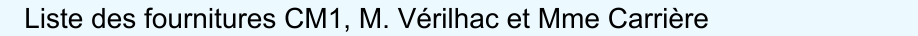    Liste des