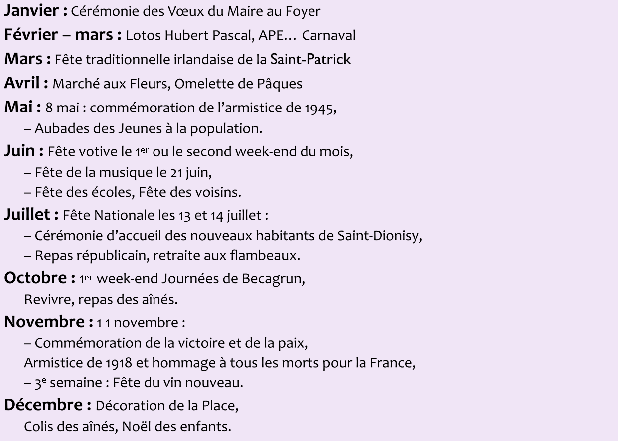 Janvier : Cérémonie des Vœux