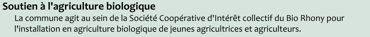 Soutien à l'agriculture biologique