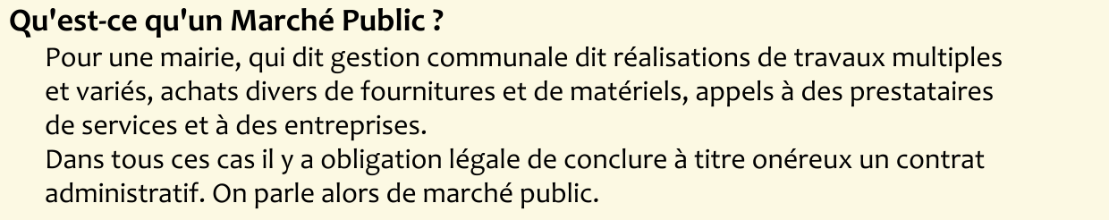 Qu'est-ce qu'un Marché Public ?