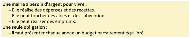 Une mairie a besoin d’argent